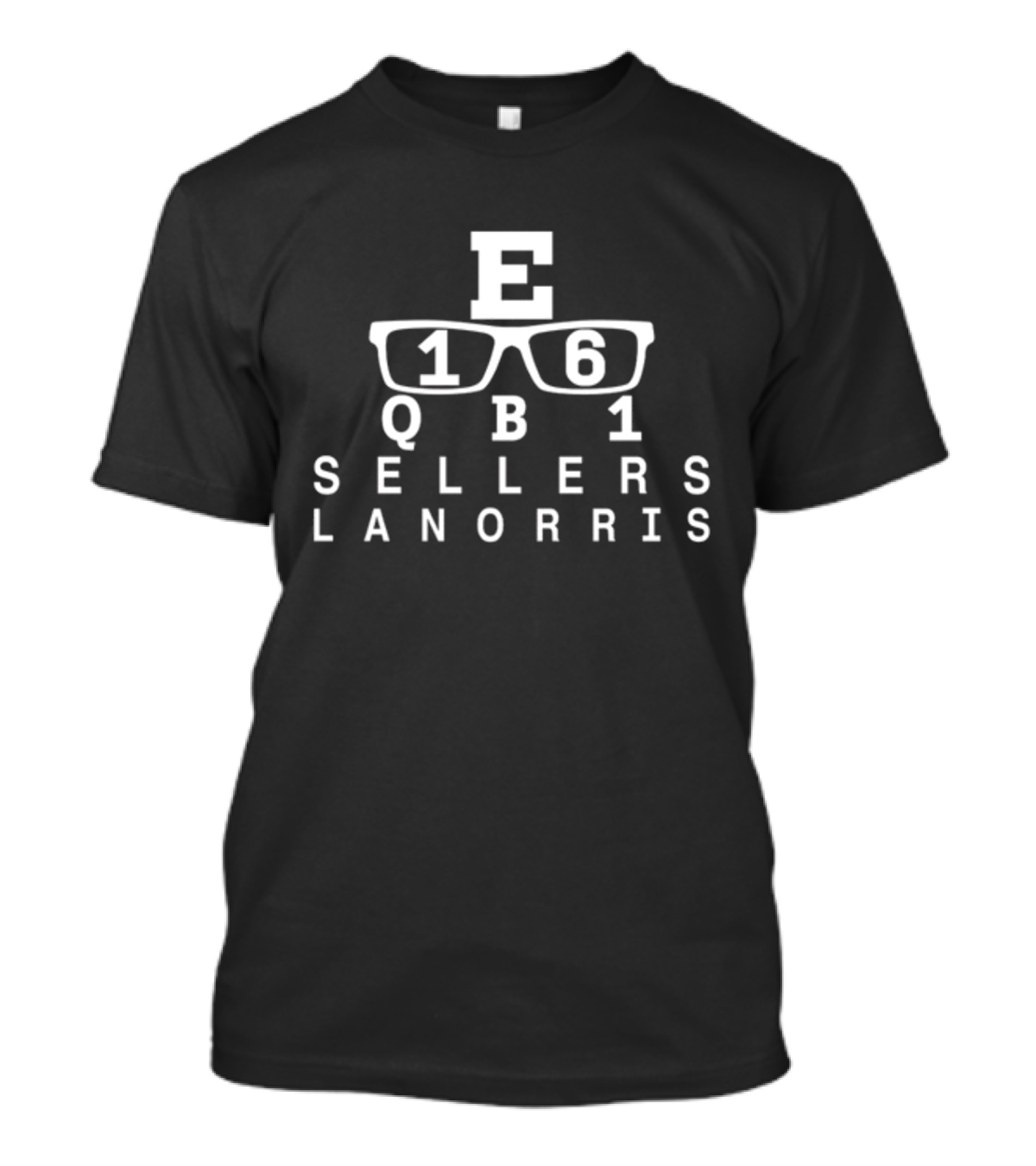 Palmetto Autographs E16 QB1 Lanorris Sellers Eye Chart Glasses T-Shirt