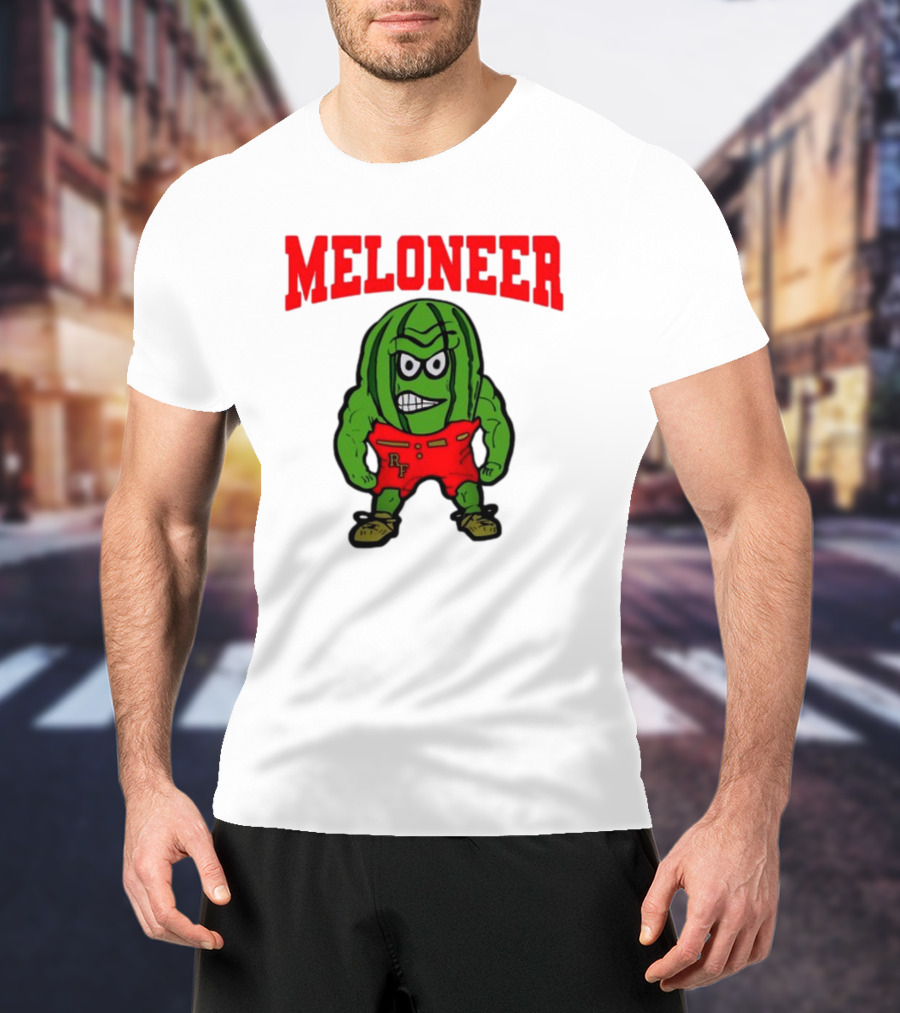 Rocky Ford Meloneer RF Mascot Watermelon Character T-Shirt