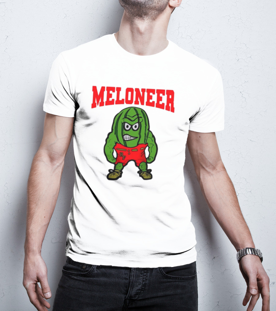 Rocky Ford Meloneer RF Mascot Watermelon Character T-Shirt