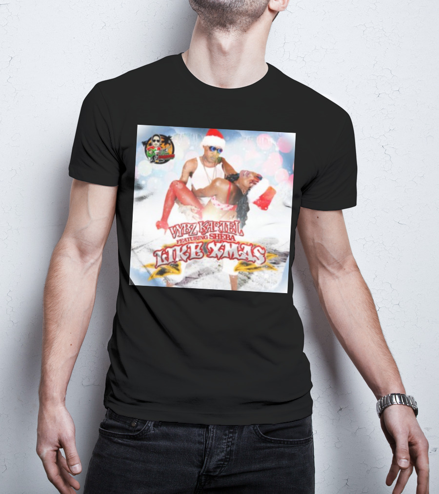 Vybz Kartel Featuring Sheba Like Xmas Festive Santa Beach Party T-Shirt