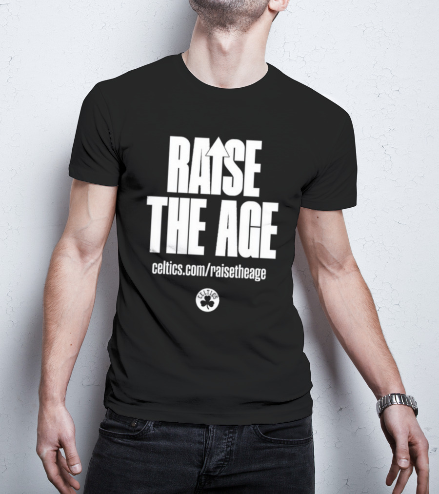 Jayson Tatum Celtics Raise The Age Campaign Celtics.com/raisetheage T-Shirt