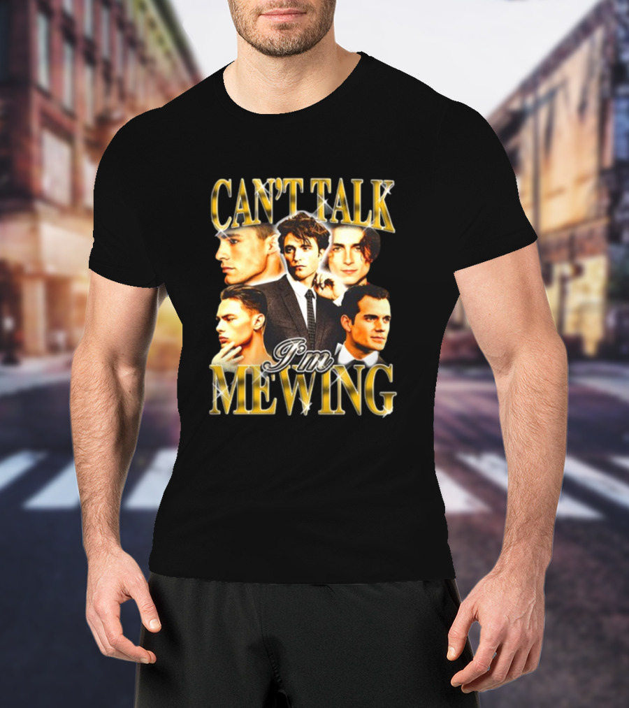 Can't Talk I'm Mewing Male Icons T-Shirt