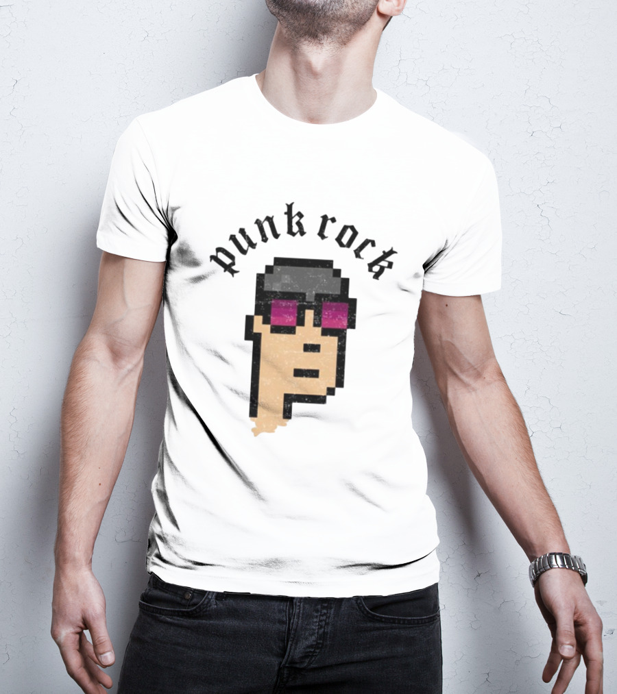 Punk Rock Pixel Art M Shadows T-Shirt