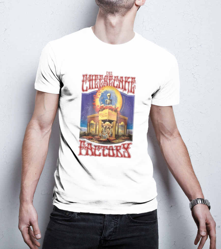 Waveygoods The Cheesecake Factory Skeleton Grateful Dead T-Shirt