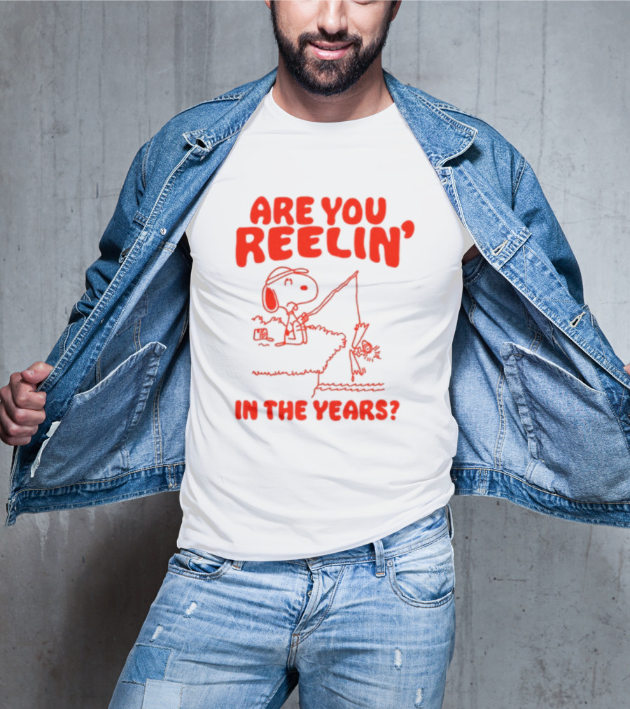 Snoopy Fishing 'Are You Reelin' In The Years?' T-Shirt