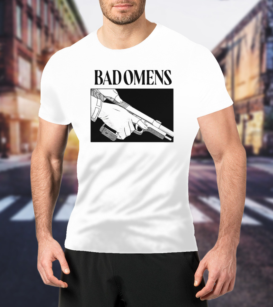 Bad Omens What's The Difference Between A God And Gun Hands Holding Gun T-Shirt