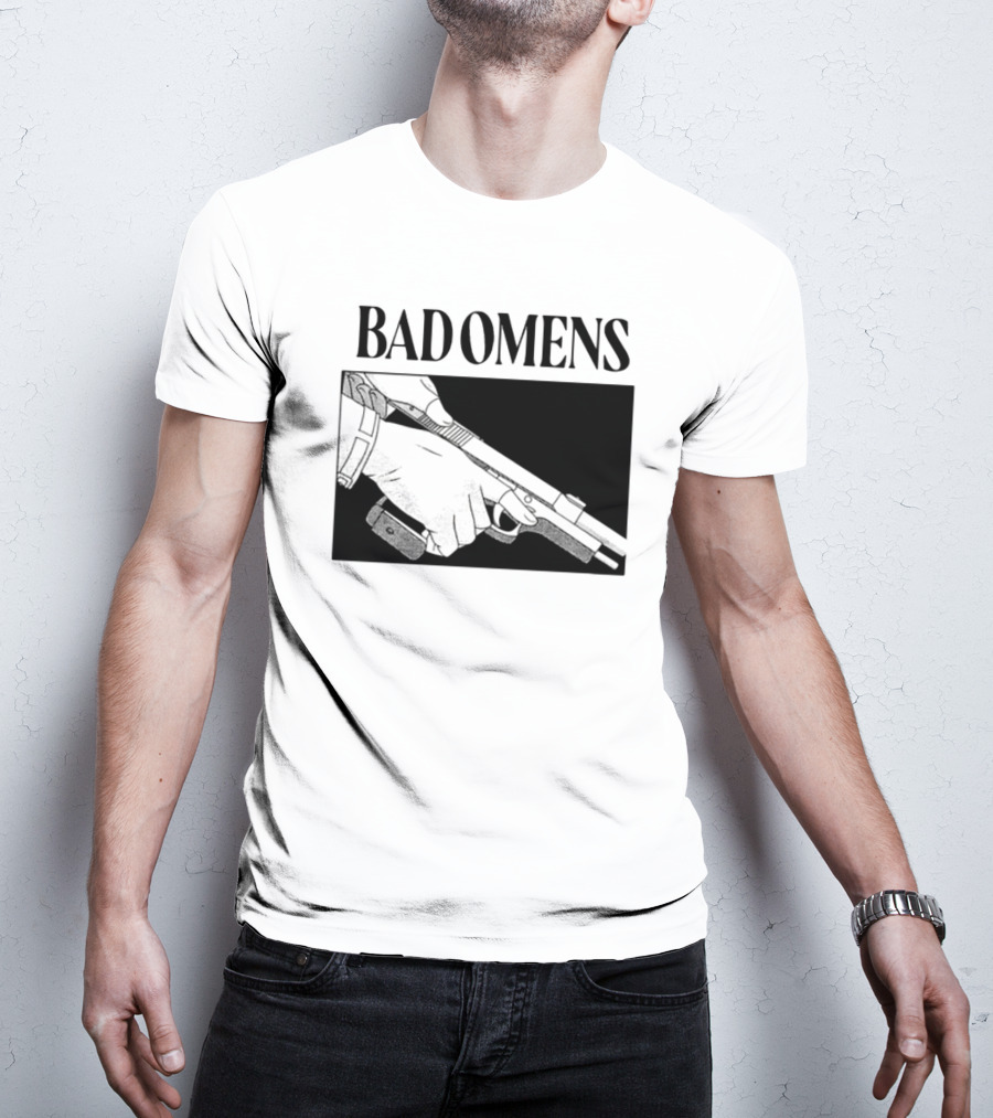 Bad Omens What's The Difference Between A God And Gun Hands Holding Gun T-Shirt