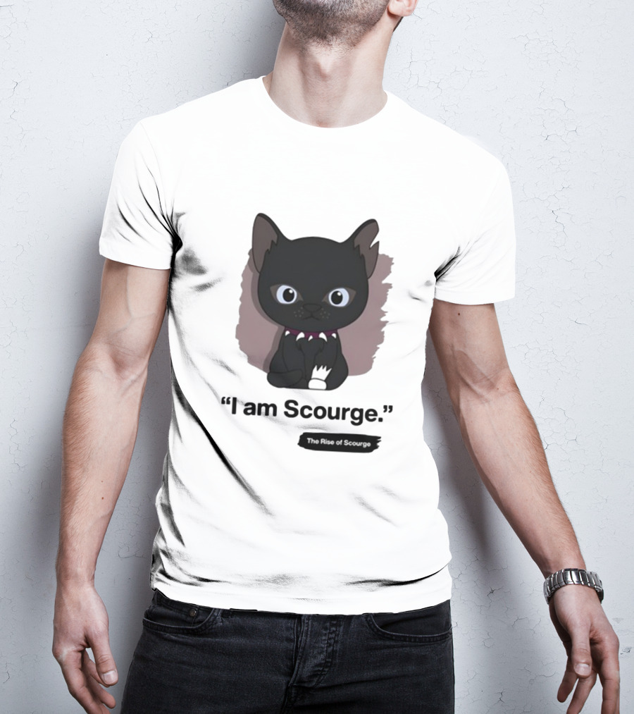 I Am Scourge The Rise Of Scourge Black Cat With Spiked Collar T-Shirt