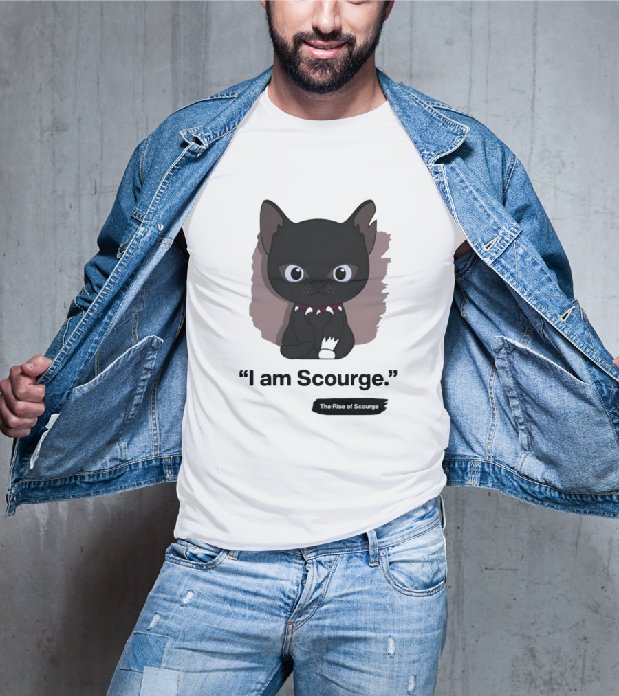 I Am Scourge The Rise Of Scourge Black Cat With Spiked Collar T-Shirt