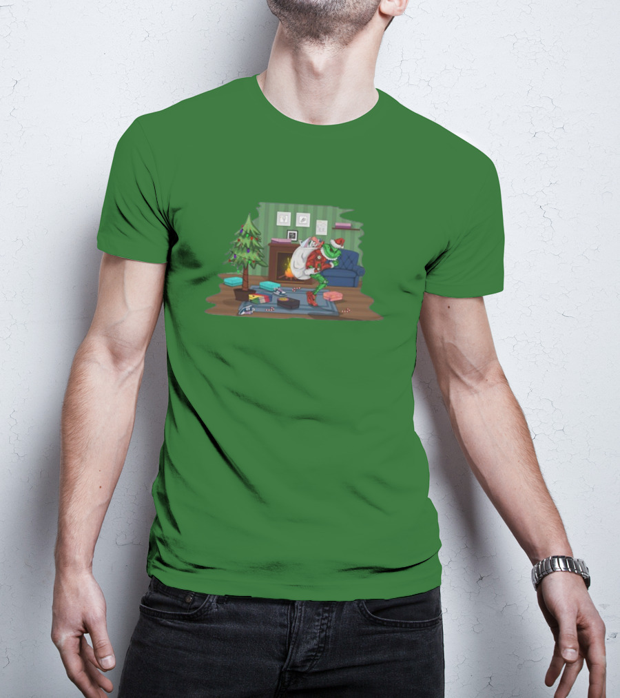 How The Grinch Stole Sneakers Stealing Colorful Boxes By Christmas Tree T-Shirt
