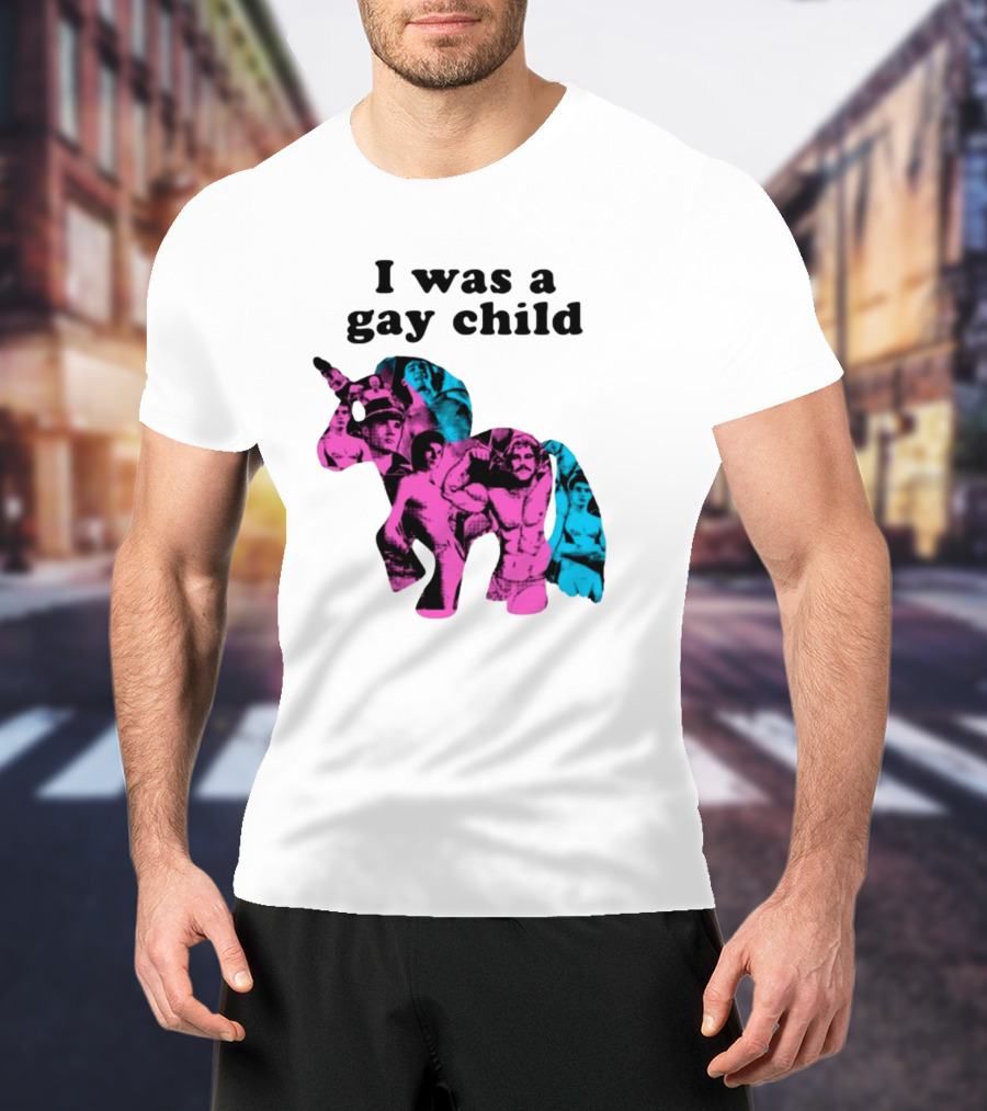 AndrewSylvesr Adrianandshane I Was A Gay Child Unicorn Collage T-Shirt