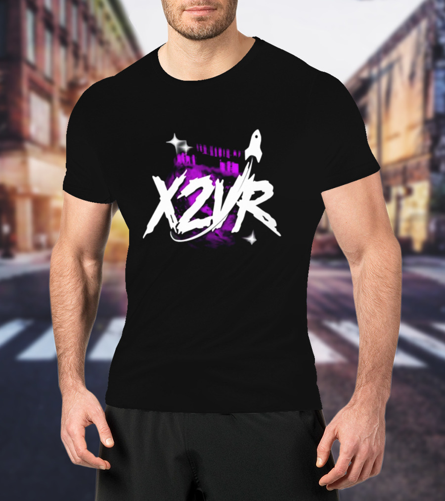 X2vr Black Purple Rocket Colosseum T-Shirt