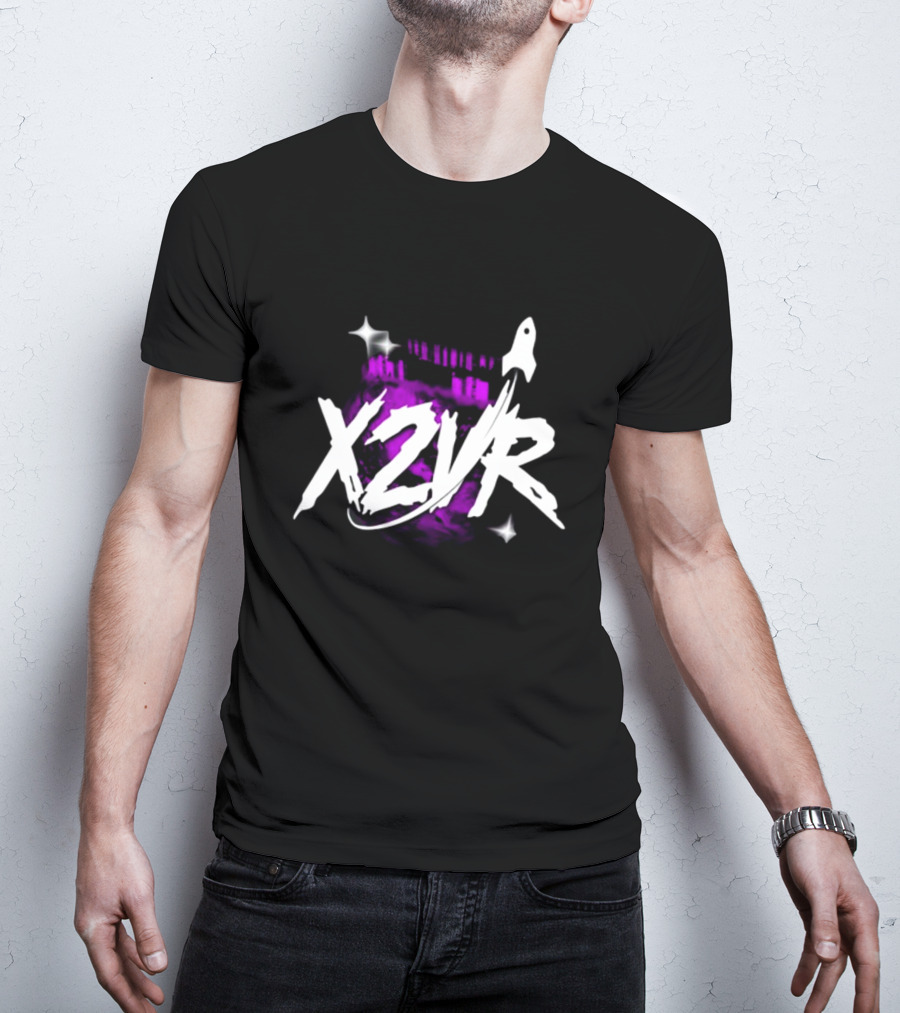 X2vr Black Purple Rocket Colosseum T-Shirt