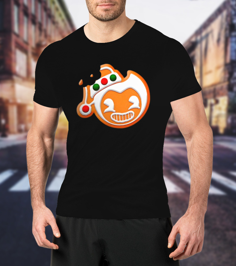 Bendy Gingerbread Christmas Cookie Bite T-Shirt