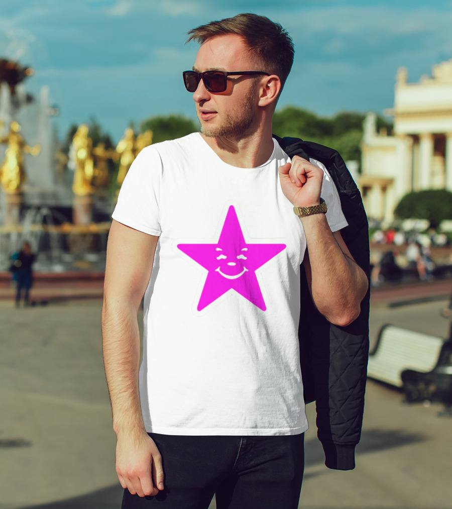 Austin Babbitt Asspizza Smiling Star Pink T-Shirt