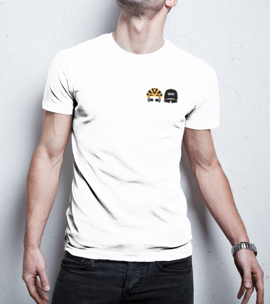 Watts Occurring Yellow Helmet WO Cap Cycling T-Shirt
