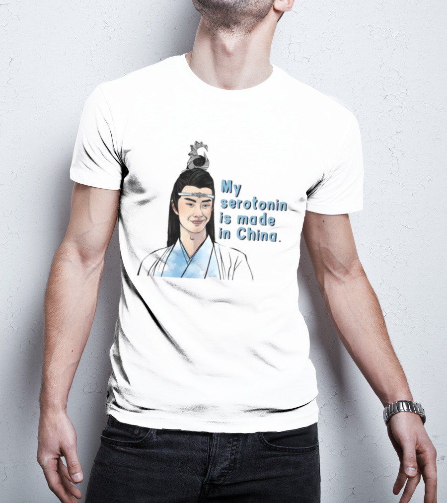 Yilingweiclan My Serotonin Is Made In China Character T-Shirt