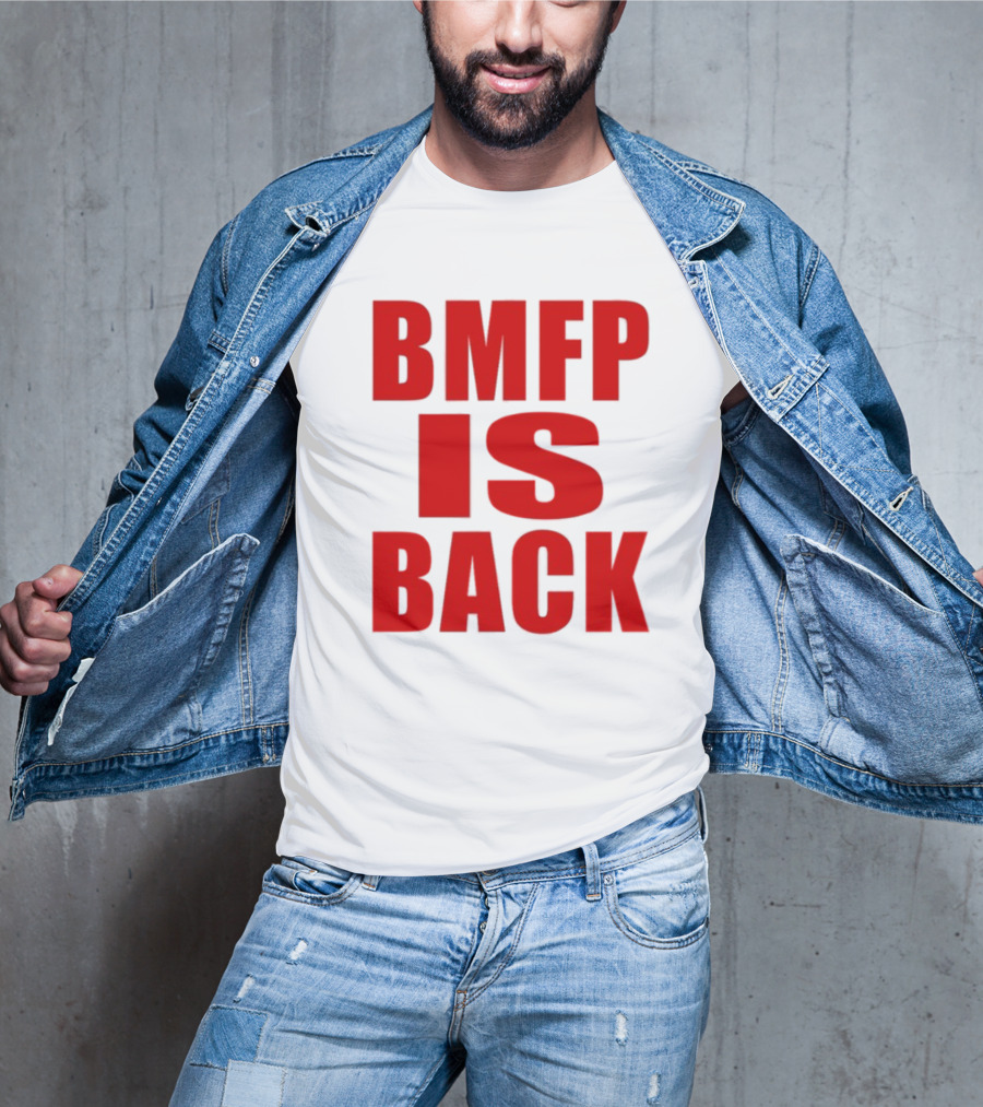 John Nabors BMFP Is Back Text In Bold Red T-Shirt