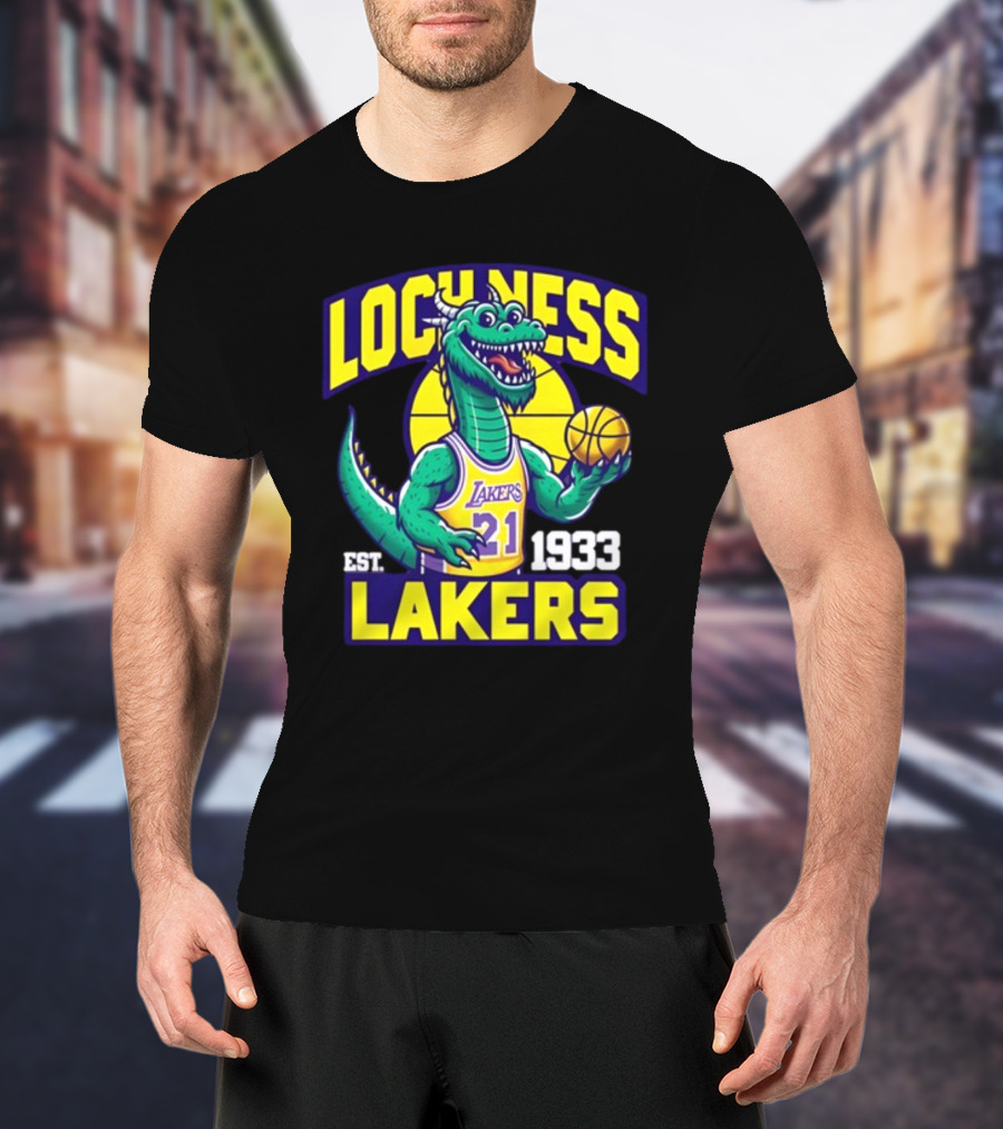 Loch Ness Lakers Basketball Dinosaur Est 1933 T-Shirt