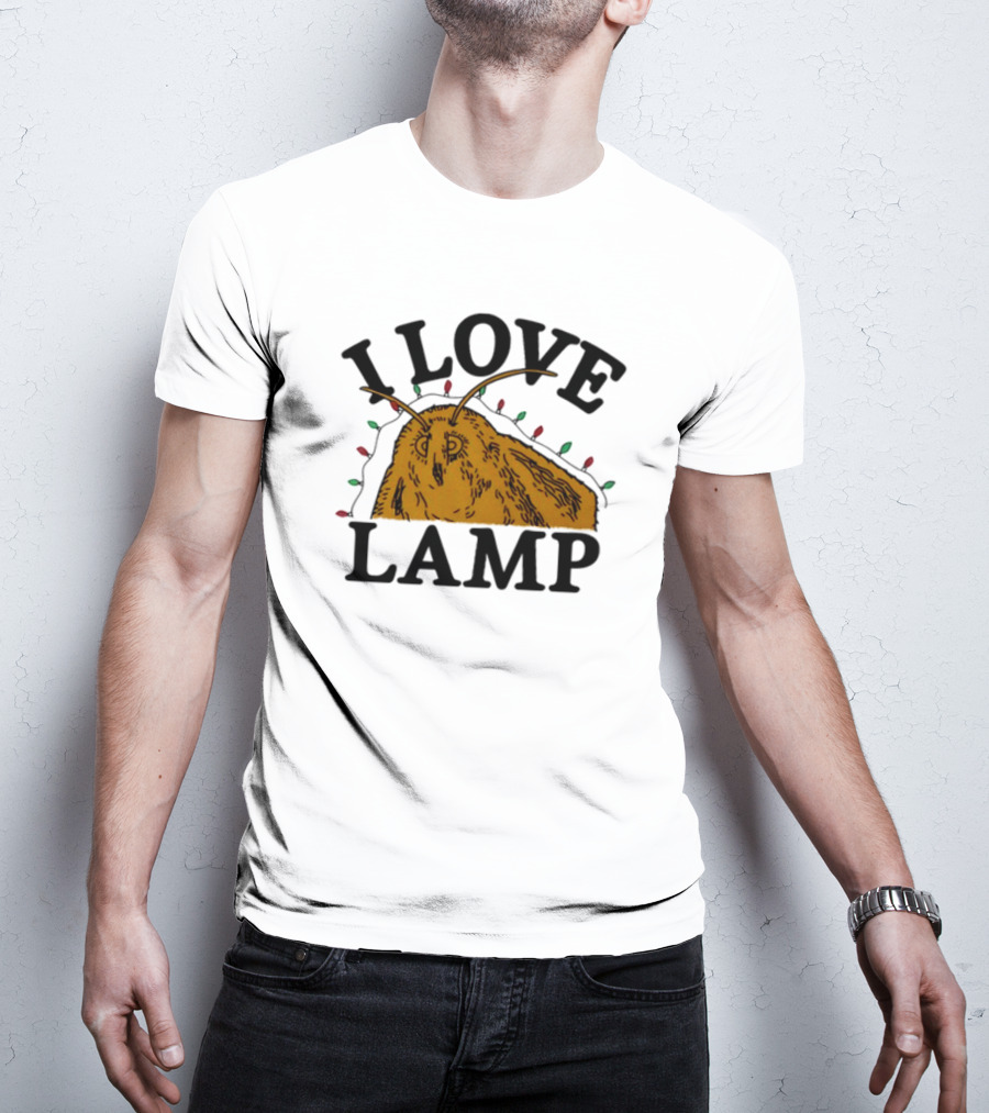 Shitheadsteve I Love Lamp Moth Meme With Christmas Lights T-Shirt
