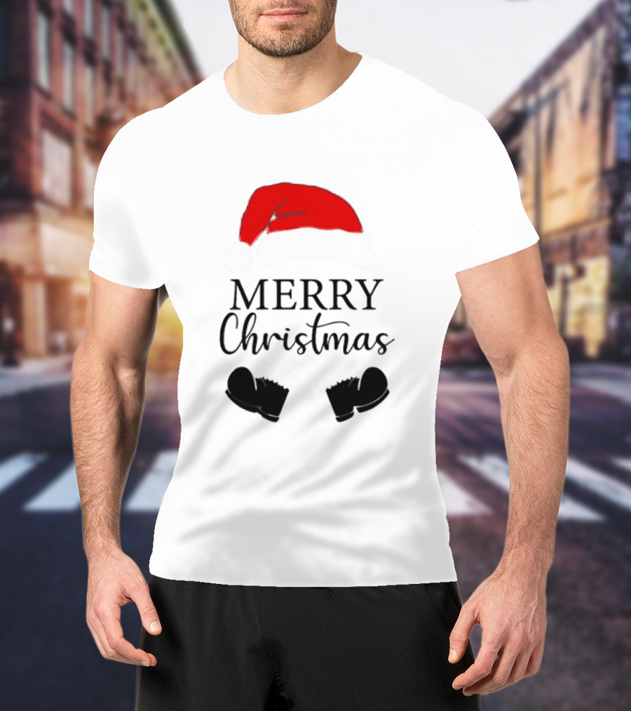 Merry Christmas Svg Santa Hat And Boots Softstyle V-Neck T-Shirt