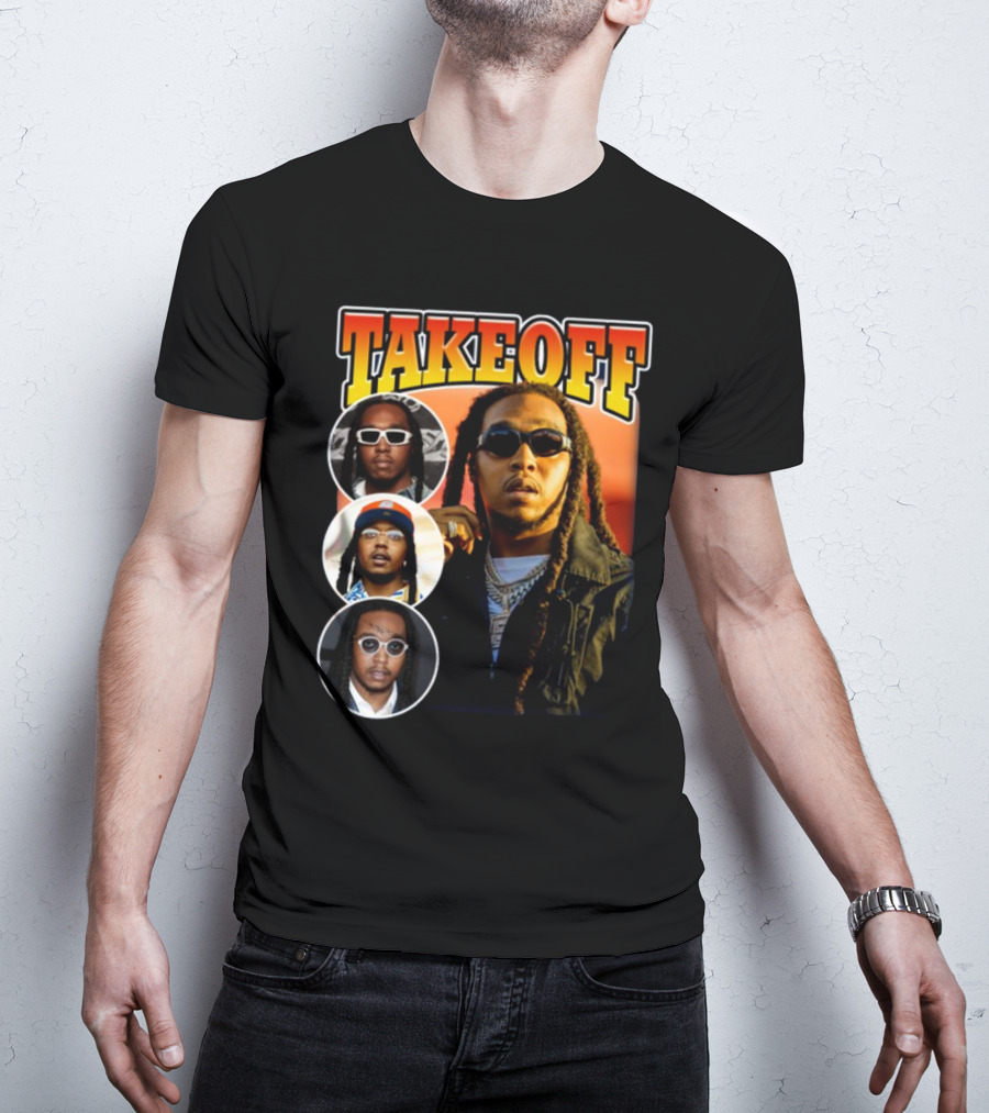 Takeoff Migos Rapper Tribute Collage T-Shirt