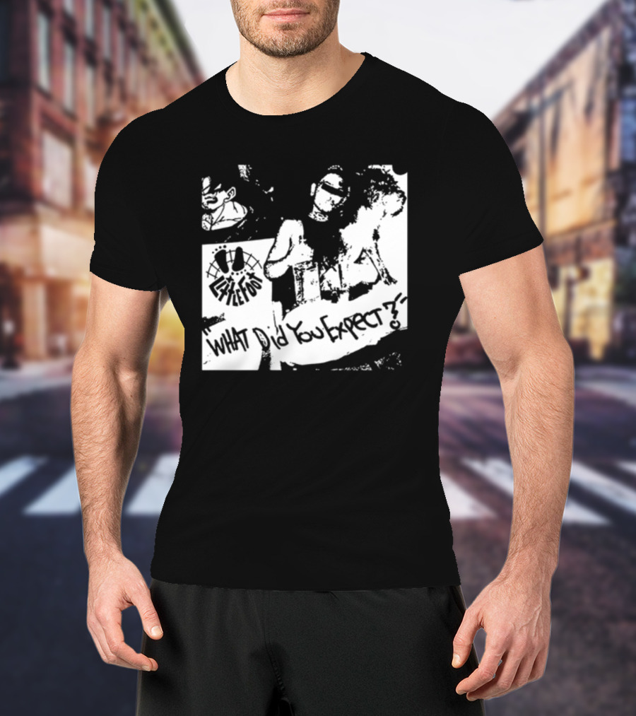 Little Foot What Did You Expect Comic Style Monochrome T-Shirt