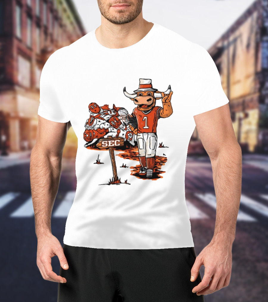 Longhorn Mascot SEC Conference Champs Drawing T-Shirt