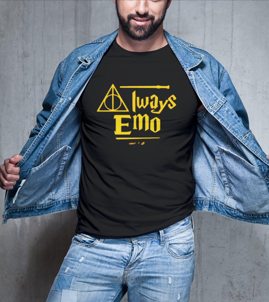 Always Emo Deathly Hallows Magic Wand T-Shirt