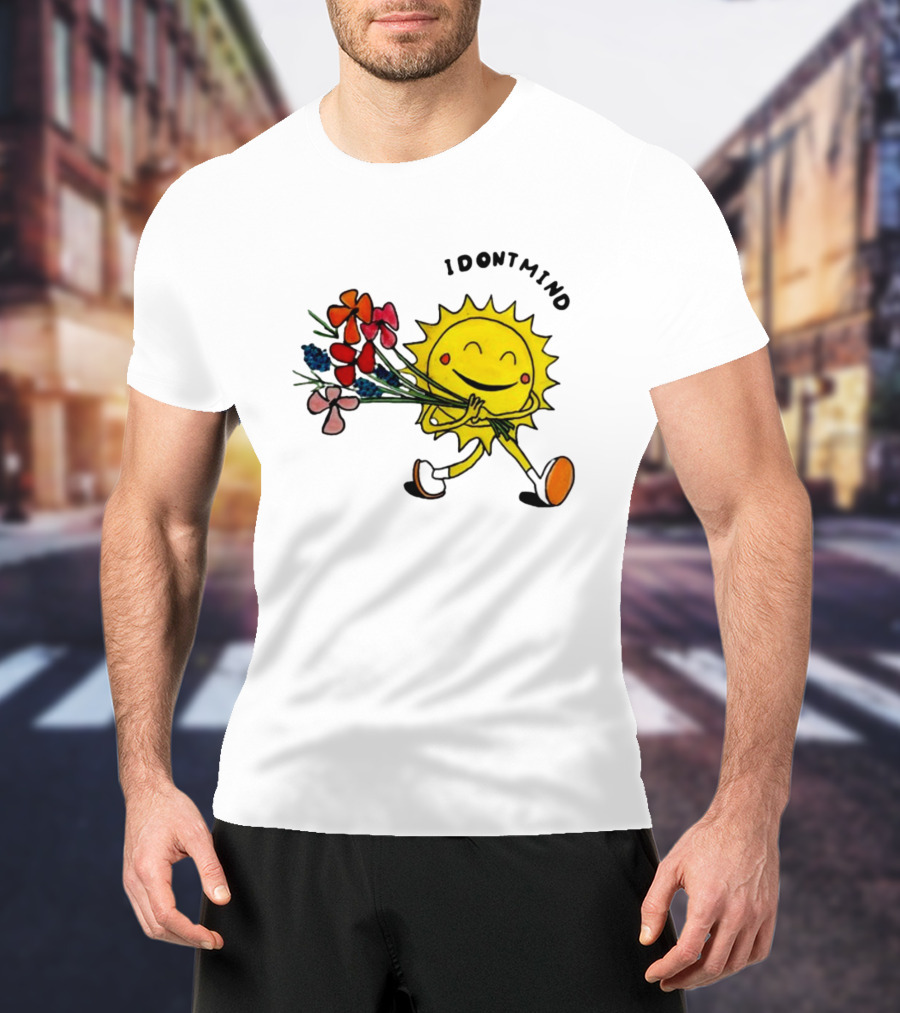 Idontmind Sunshine Carrying Colorful Flowers T-Shirt