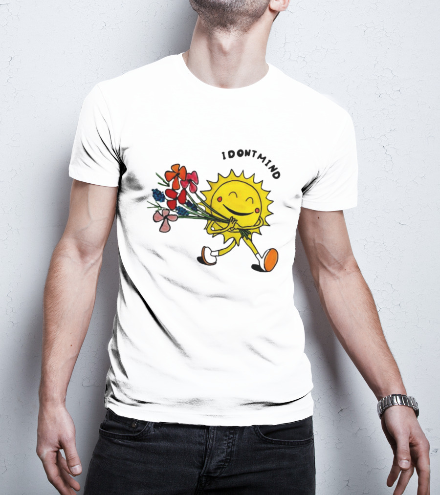 Idontmind Sunshine Carrying Colorful Flowers T-Shirt