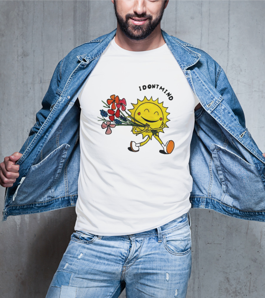 Idontmind Sunshine Carrying Colorful Flowers T-Shirt