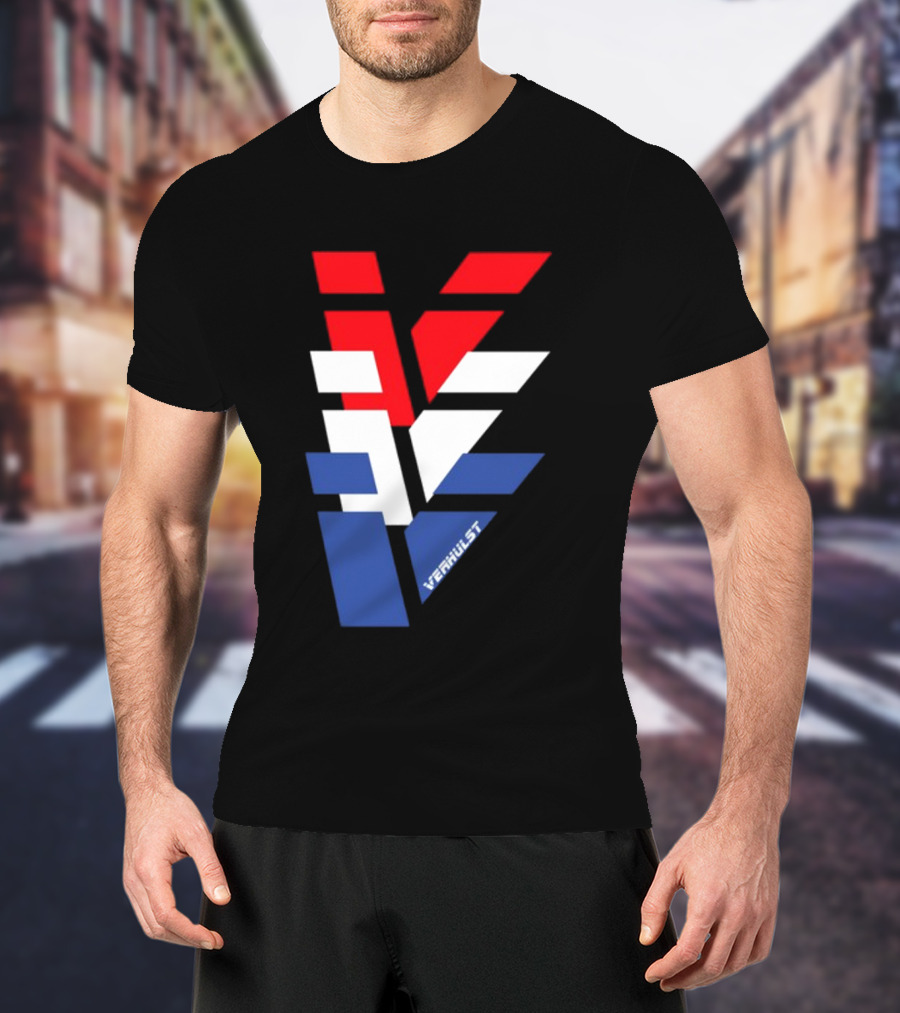 Verhulst V Red White Blue T-Shirt