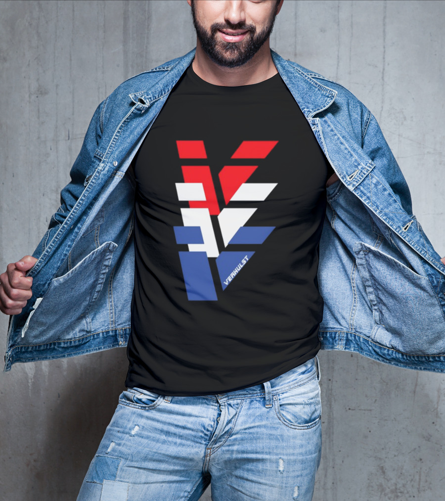 Verhulst V Red White Blue T-Shirt