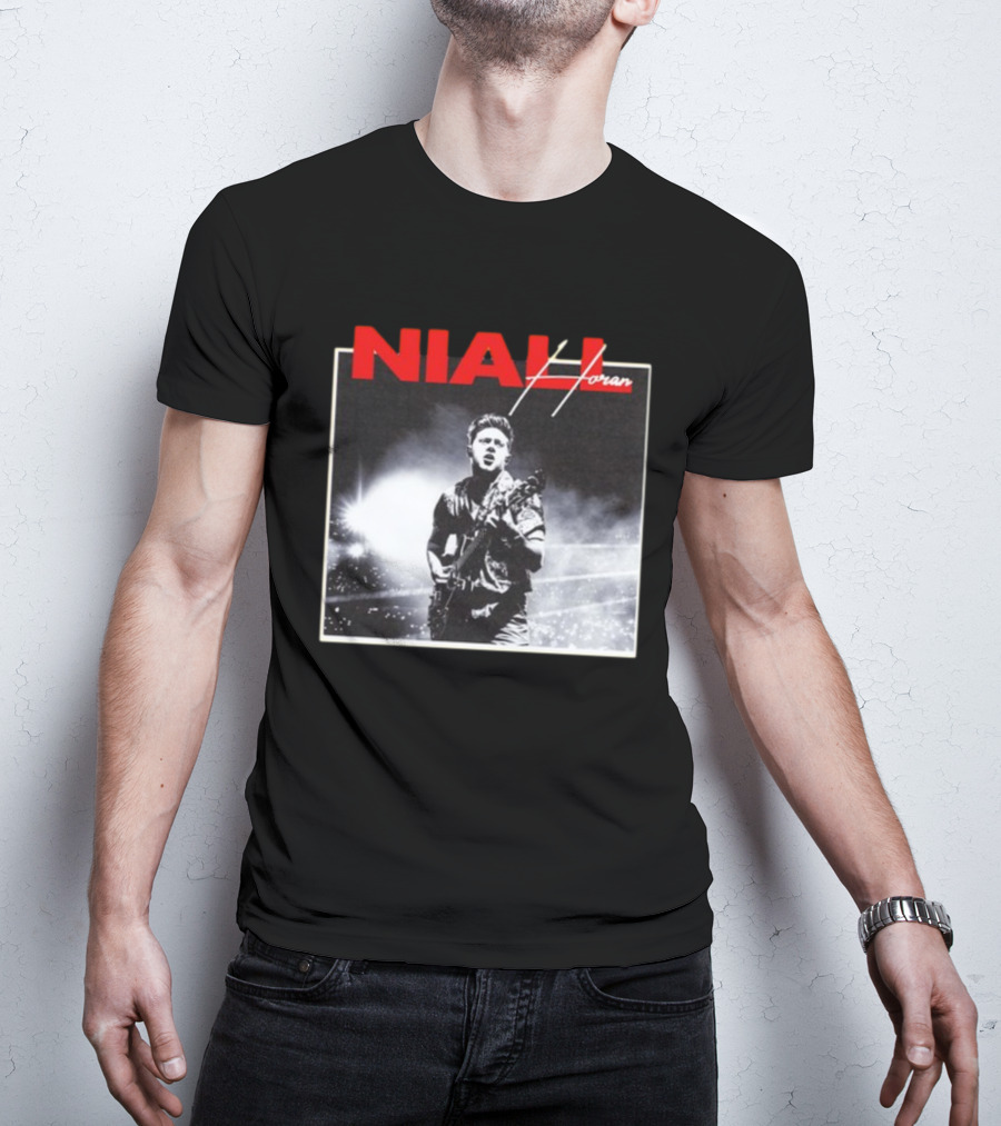 Niall Horan Black And White Concert Performance T-Shirt