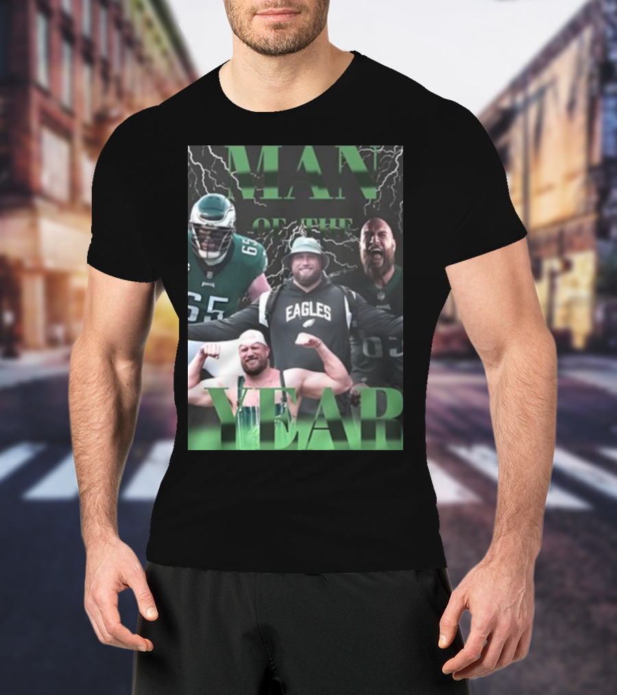 Man Of The Year Eagles Lane Johnson Player T-Shirt