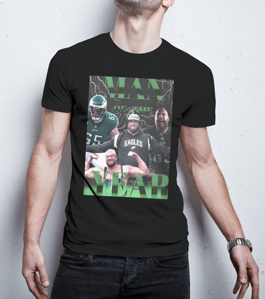 Man Of The Year Eagles Lane Johnson Player T-Shirt