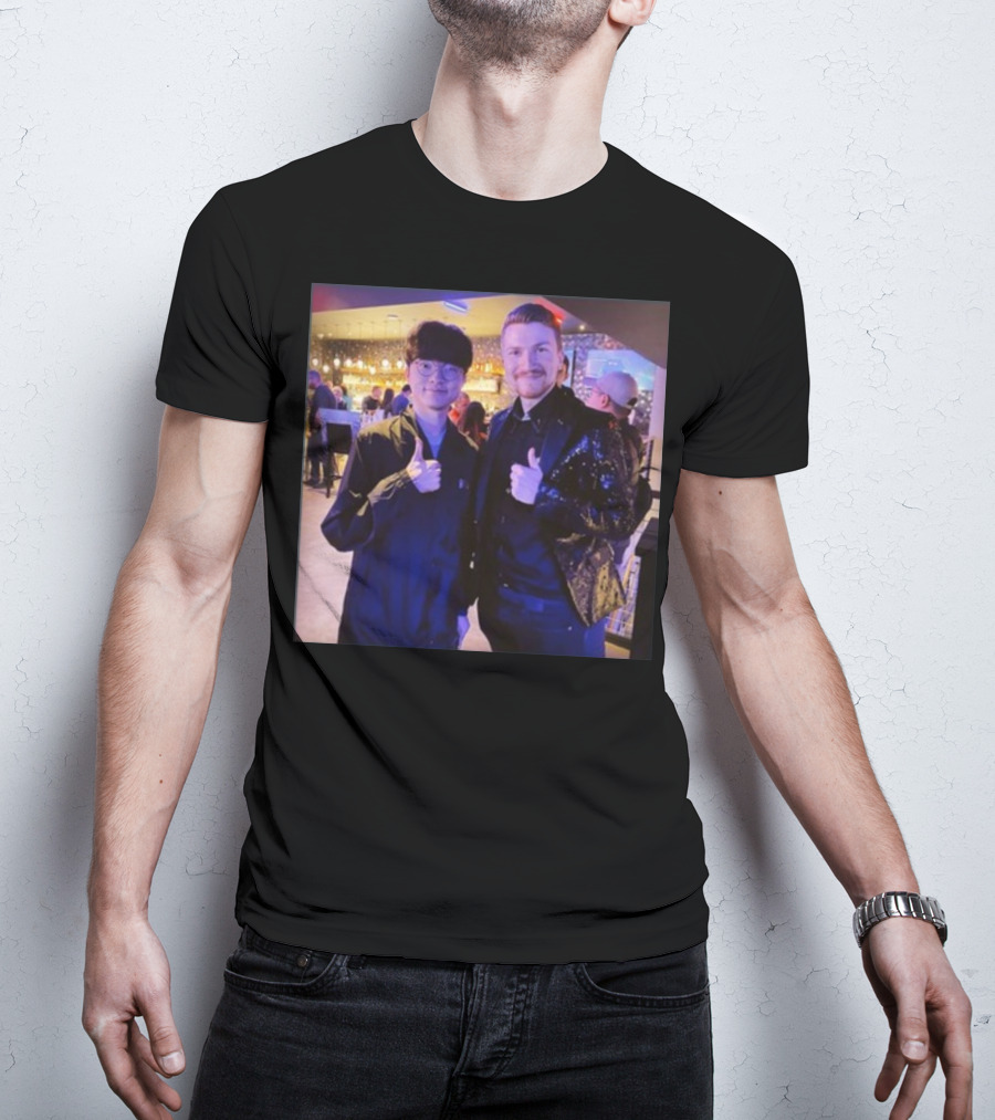 Fabian Mallant With Faker Thumbs Up Photo T-Shirt