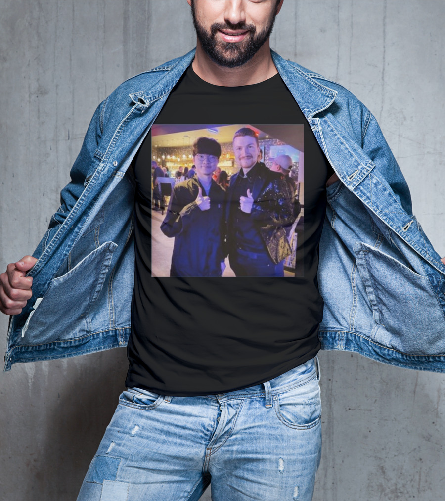 Fabian Mallant With Faker Thumbs Up Photo T-Shirt