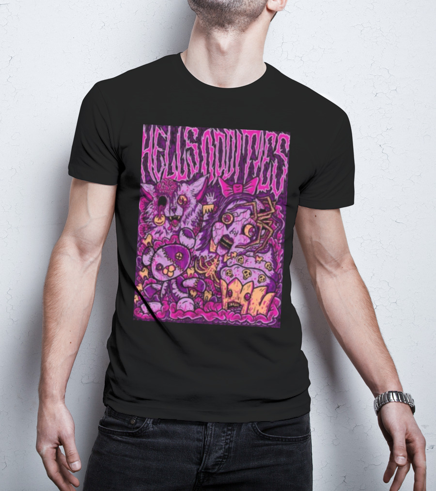 Hells Oddities Creepy Doll Zombie Cupcake Cat Monster Bits N' Pieces T-Shirt