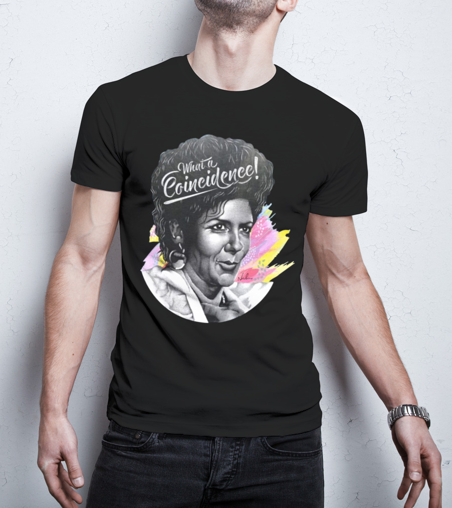 What A Coincidence Portrait With Colorful Background T-Shirt