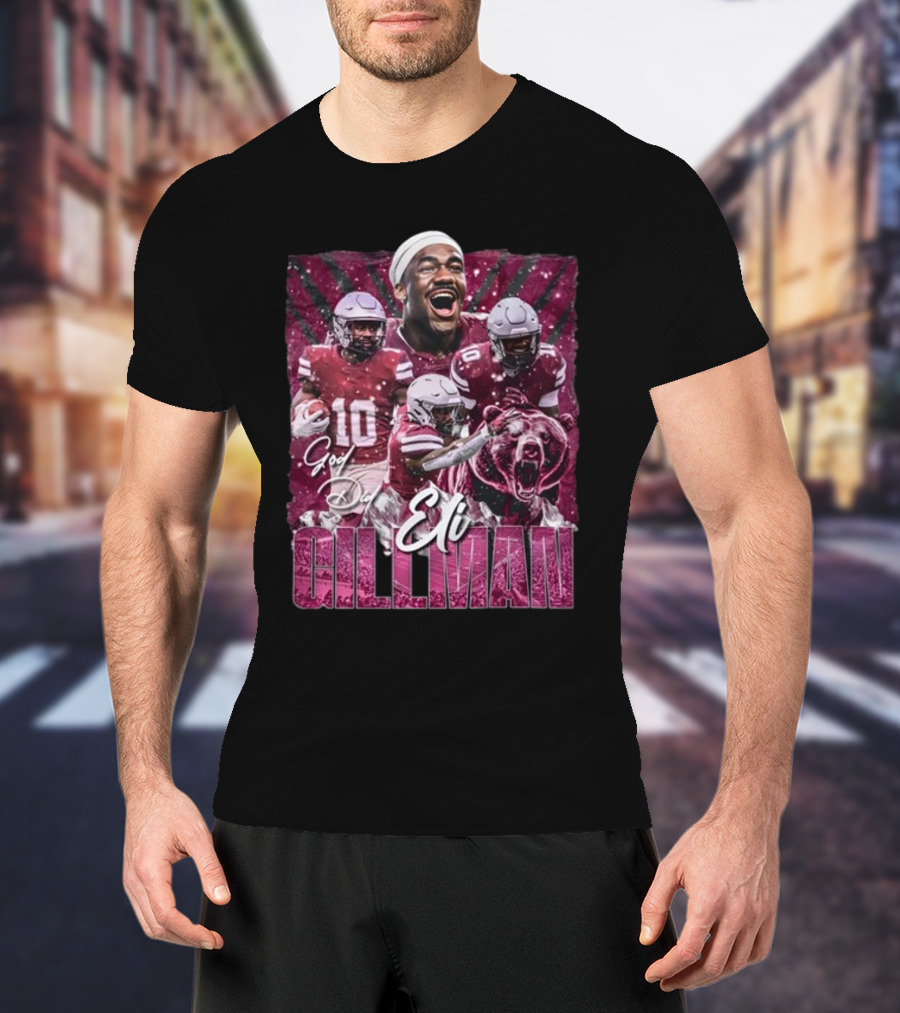 Eli Gillman God Did Football Bear Roar T-Shirt