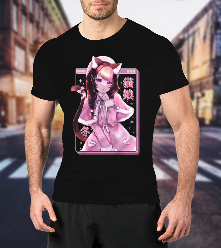 Uwumarket Strawberry Innocent Winter Nekomata Anime Aesthetic T-Shirt