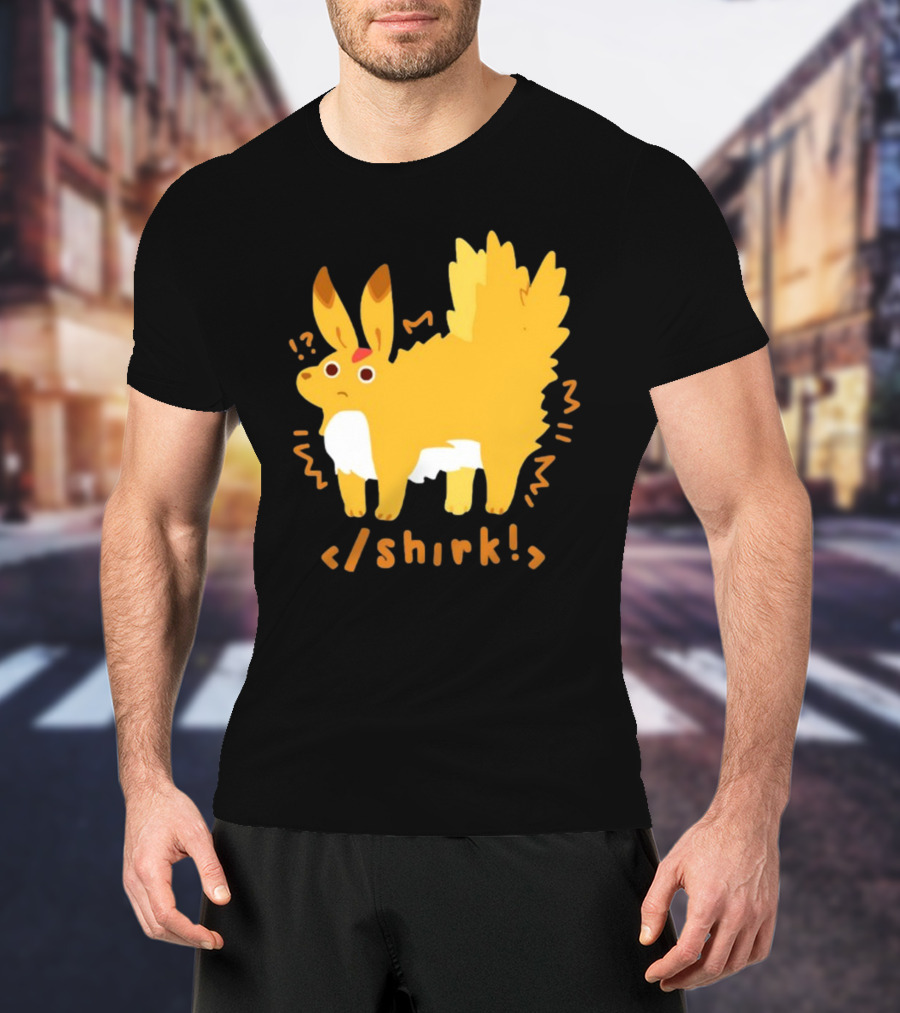 Fenrishion Pokemon Shirk Fluffy Jolteon Parody Quirky T-Shirt