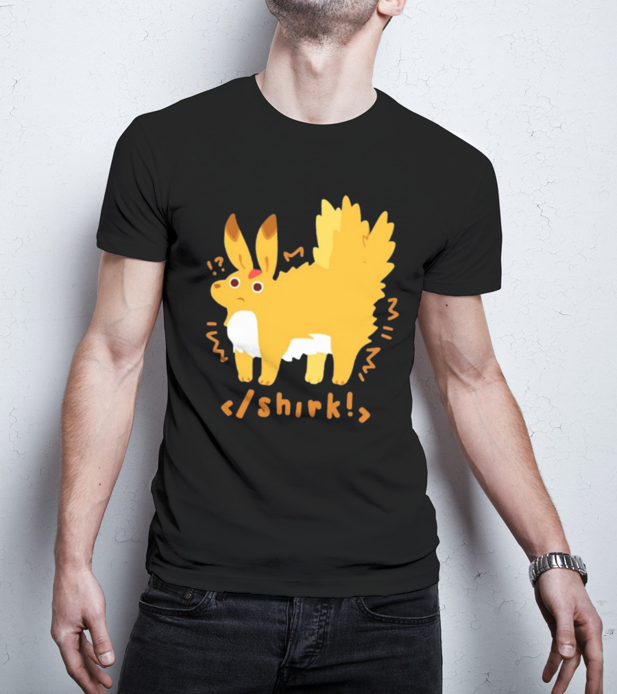 Fenrishion Pokemon Shirk Fluffy Jolteon Parody Quirky T-Shirt
