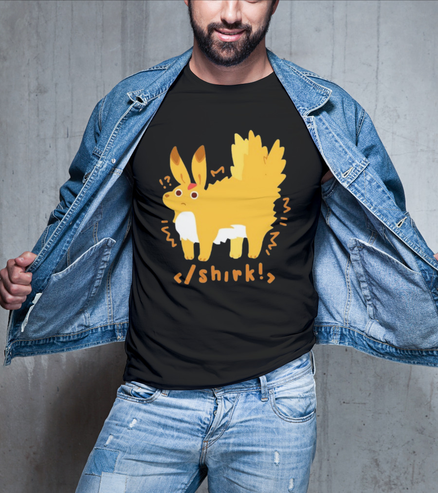 Fenrishion Pokemon Shirk Fluffy Jolteon Parody Quirky T-Shirt