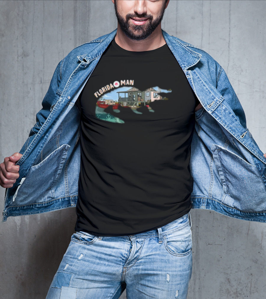 Florida Man And Gator Houseboat Adventure NFT T-Shirt