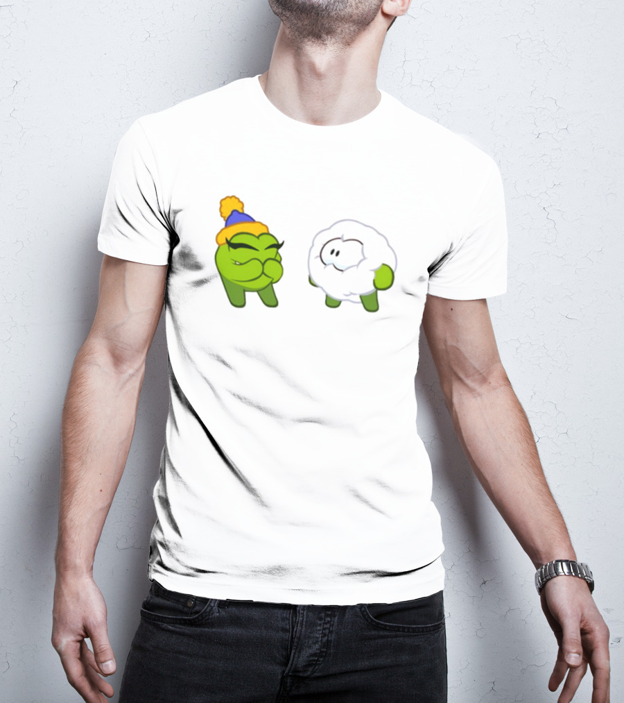 Cut The Rope Om Nom Winter With Snowball Character T-Shirt