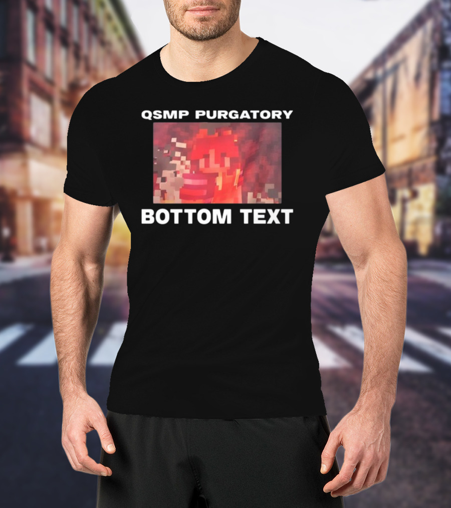QSMP Purgatory Bottom Text Pixelated T-Shirt