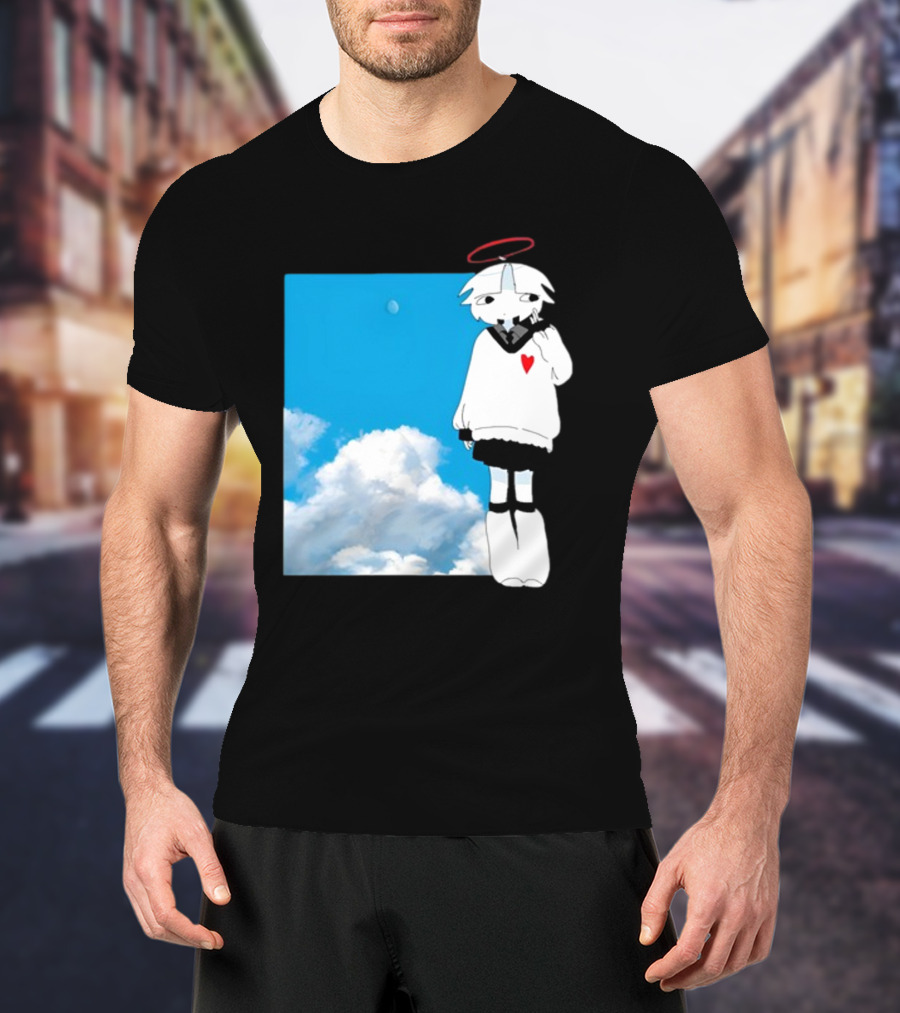 ChewChewer Loving Sky Cute Angel Halo Heart Clouds T-Shirt